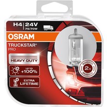 Kazan Hobi Osram Ampul 24V H4 75/70W 43T Tirnakli Uzun Ömürlü Truckstar Pro 64196TSP 64196TSP-HCB