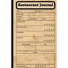 Kazan Hobi Restaurant Review Journal: A Foodie's Travel Companion - Rate, Track, And Record Detailed Restaurant Visits | 150 Pages | 6" x 9" Notebook For Food Critics And Culinary Adventurers