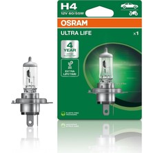 Kazan Hobi Osram Ampul H4 60/55W 12V P43T10XBLI1QR2 Blister Ultralife Osr 64193ULT-1BL