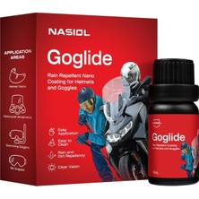Kazan Hobi Nasiol Goglide Motosiklet ve Kask Vizörü Için Nano Yağmur Kaydırıcı-10 Ml-Su Itici,leke Önleyici,cam Bakımı, Motorsiklet Kask Su Itici