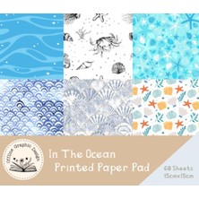 Kazan Hobi In The Ocean: Printed Paper Pad: 15CM x 15CM