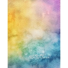 Kazan Hobi Sketchbook: Water Colour Pattern Affect Background, Large 8.5" x 11", 110 Pages, Perfect For Everyone, Crayons, Pencils, Drawing And Sketching