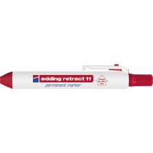 Kazan Hobi Edding Retract 11 Permanent Markör - Kırmızı - 1 Kalem - Yuvarluk Uç 1.5-3 mm