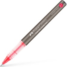 Kazan Hobi Faber-Castell Free Ink Roller Kalem 0.7, Kırmızı, Silinmez Kalıcı Mürekkep, Iğne Uçlu, Akıcı Yazım, Mürekkep Göstergeli