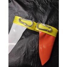 Kazan Hobi 5 Metre Araç Çekme Halatı, 80 Gram Polyester, Çelik Vidalı Kancalar, 3 Ton Çekme Kuvveti, Renkli Güvenlik Bayrakları