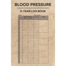 Kazan Hobi Blood Pressure 5-Year Log Book: Massive 263 Pages Journal To Record And Monitor Daily Blood Pressure And Heart Rate (6x9 Inches)