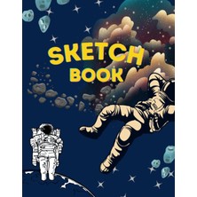 Kazan Hobi Sketchbook: Planet And Astronaut Cover, Blank Dot Gird Patterns For Sketching, Drawing, Whiting, Journaling & Doodling (8.5 x 11) Inches, 120 Pages)