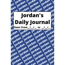 Kazan Hobi Independently Published Personalized Daily Journal - Jordan: Blue Cover