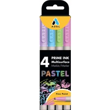 Kazan Hobi Adel Prime Ink Multisurface 4'lü Pastel Markör