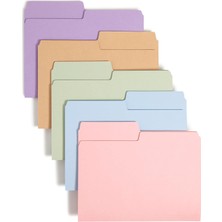 Kazan Hobi Smead Supertab Dosya Klasörü, Büyük Boy 1/2 Kesim Sekme, Harf Boyutu, Çeşitli Pastel Renkler, Kutu Başına 100 (11906)