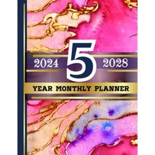 Kazan Hobi Pink Marble 5 Year Planner 2024-2028