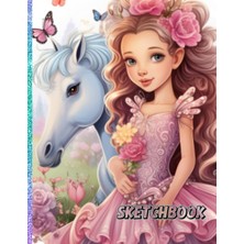 Kazan Hobi Princess Sketchbook For Girls, Cute, For Drawing, Sketching, Doodling, 120 Pages, 8.5"X11"