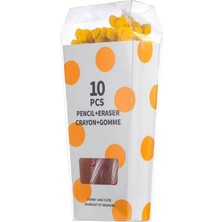 Kazan Hobi Mınıso Popcorn Silgili Kurşun Kalem 10'lu Sarı, 2007647810106