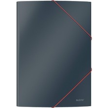 Kazan Hobi Leitz Cosy Soft Touch Lastik Kilitli Dosya, A4, Gri