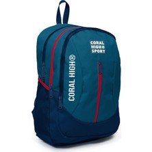 Kazan Hobi Coral High Sport Nefti Lacivert Okul ve Günlük Sırt Çantası - Dört Gözlü - USB ve Aux Soketli