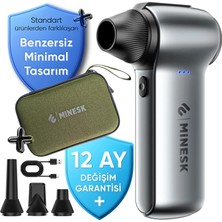 Kazan Hobi Minesk G150 Turbo Jet Fan Hava Üfleyici - 【turbo Modda 150 Gram Hava Basıncı】- Çok Amaçlı Kullanım (Klavye, Ev, Araba Temizliği, Toz Üfleme,) - Taşıma Çantalı ve Ekstra Nozullu