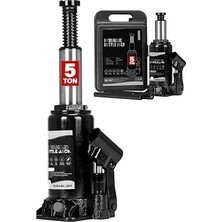 Kazan Hobi Pro Black Seri Çelik Şaseli Çift Dişli Özel Çantalı 5 Ton Hidrolik Araba Karavan Oto Kriko..