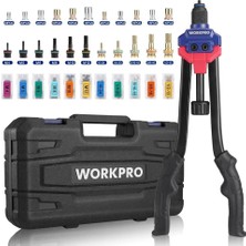 Kazan Hobi Workpro WP200532 400MM Inc/mm Ağır Hizmet Kollu Somun Perçinleme Tabancası + 185 Adet Perçin