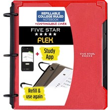 Kazan Hobi Five Star 29326AB2 Esnek Not Defteri, 1 Inç, Kişiselleştirilebilir, Not Defteri ve Cilt, Kırmızı