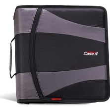 Kazan Hobi Case-It The Dual 2.0 Fermuarlı Bağlayıcı Sırt Çantası - Iki 2 Inç D Halkalı - 5 Konu Dosya Klasörü - Çoklu Cep - 800 Sayfa Kapasitesi - Omuz Askısı ile Birlikte Gelir - Siyah DUAL-301