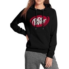 Kazan Hobi Cjhshahao Uzun Kollu Bayan Dr. Pepper Kapüşonlu Sweatshirt