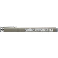 Kazan Hobi Artline Drawing System 0.3 Çizim Kalemi, 0.3 Mm, Gri