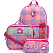 Kazan Hobi United Colors Of Benetton Okul Çanta Seti 12977818218,MOR-PEMBE Tek Ebat