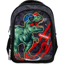 Kazan Hobi Muggle Okul Çantası Danger Dino Siyah MU-9222