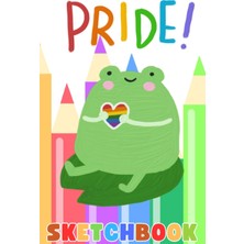 Kazan Hobi Pride Frog Sketchbook - 6x9 Blank Pages - Celebrate Pride