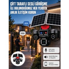 Artepieza LED Projektörlü Sirenli Güneş Enerjili Akıllı Güvenlik Kamerası - Lisinya