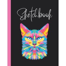 Kazan Hobi Independently Published Sketch Book: Pink Cat Sketchpad: Large Blank Sketch Book For Artists & Illustrators 110 Pages 8.5" x 11" For Drawing & Sketching