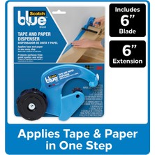 Kazan Hobi Scotchblue 3m M1000 El Maskesi El Kapağı, Kapak Kağıdı Için, Tüm Yapışkan Bant Genişlikleri Için, Bıçaksız 1 Dispenser, Maskeleme Bandı ve Kağıt