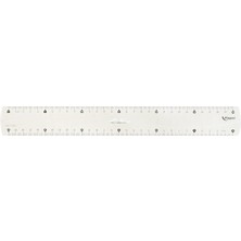 Kazan Hobi Maped 146109 30 cm Trıple Desimetre Plastik Cetvel