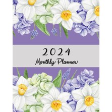 Kazan Hobi 2024 Monthly Planner: 1 Year Monthly Planner Calendar Schedule Organizer January 2024 Up To December 2024 With Federal Holidays And Floral Cover