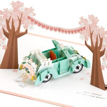 Kazan Hobi Hallmark Signature Paper Wonder Pop Up Düğün Kartı (Klasik Araba, Yeni Evlenmiş) (5RZH1207)
