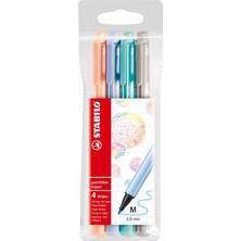 Kazan Hobi Stabılo Pointmax - Keçe Uçlu Kalem - 4'lü Paket - Çeşitli Pastel Renkler