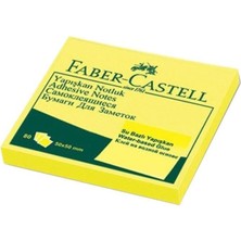 Kazan Hobi Faber-Castell Yapışkan Notluk 50 x 50 Mm, Fosforlu Sarı