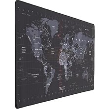Kazan Hobi Zerfa Dünya Haritası Ekstra Büyük Genişletilmiş Kaymaz Kauçuk Oyun Mouse Pad & Klavye Masa Mat Bilgisayar Aptop Için (900 mm x 400 mm x 2 Mm) L ZMP253 Siyah (Dünya Haritası, 90 x 40 Cm)