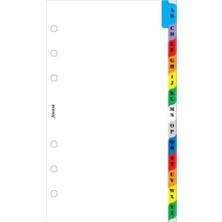 Kazan Hobi Filofax 131608 A-Z – Separatör, 2 Harfler Pro Tab, Renkli