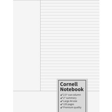 Kazan Hobi Cornell Notebook: A4 Size | Notetaking System For Students