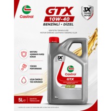 Castrol Gtx 10W-40 5 L Sentetik Teknolojili Benzinli Dizel Motor Yağı
