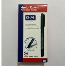 Kazan Hobi Kraf Permanent Marker, Mavi, Orta Uç (M), Silgili, Cd/dvd/cam/plastik/metal Yüzeyler Için, 12'li Paket