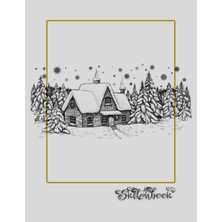 Kazan Hobi Sketchbook: Cottage Scene, Large 8.5" x 11", 110 Pages, Perfect For Everyone, Crayons, Pencils, Drawing And Sketching