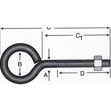 Karg Najmaddin Kapalı Metrik Kanca M5 / 21X100 - 100 Adet Karg Najmaddin