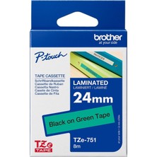 Kazan Hobi Brother TZ-751 24 mm Yeşil-Siyah Şerit 24TZE751