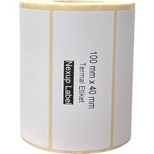 Kazan Hobi 100X40 mm Termal Etiket, Barkod/adres/kargo Termal Etiketleri, Zebra ve Diğer Yazıcılarla Uyumlu