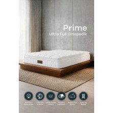 Mobyat Ultra Full Ortopedik Pedli Tavşan Tüyü Kumaş Bel ve Sırt Destekli Prime Pelüş Yatak (Beyaz)(150x200)