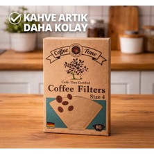 Vestron Coffee Filtre Kahve Kağıdı No:4 80'li Doğal Kahverengi Natural