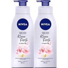 Kazan Hobi Nıvea Vücut Losyonu Kiraz Çiçeği & Jojoba Yağı Normal/kuru CILTLER,400 ml 2'li Set ARM45