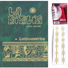 Kazan Hobi Biblia Catolica Latinoamericana Letra Grande Edicion Cartone En Español (Verde) Con Señalador Biblico - The Latin American Catholic Bible Spanish Edition (Verde) With Bookmar